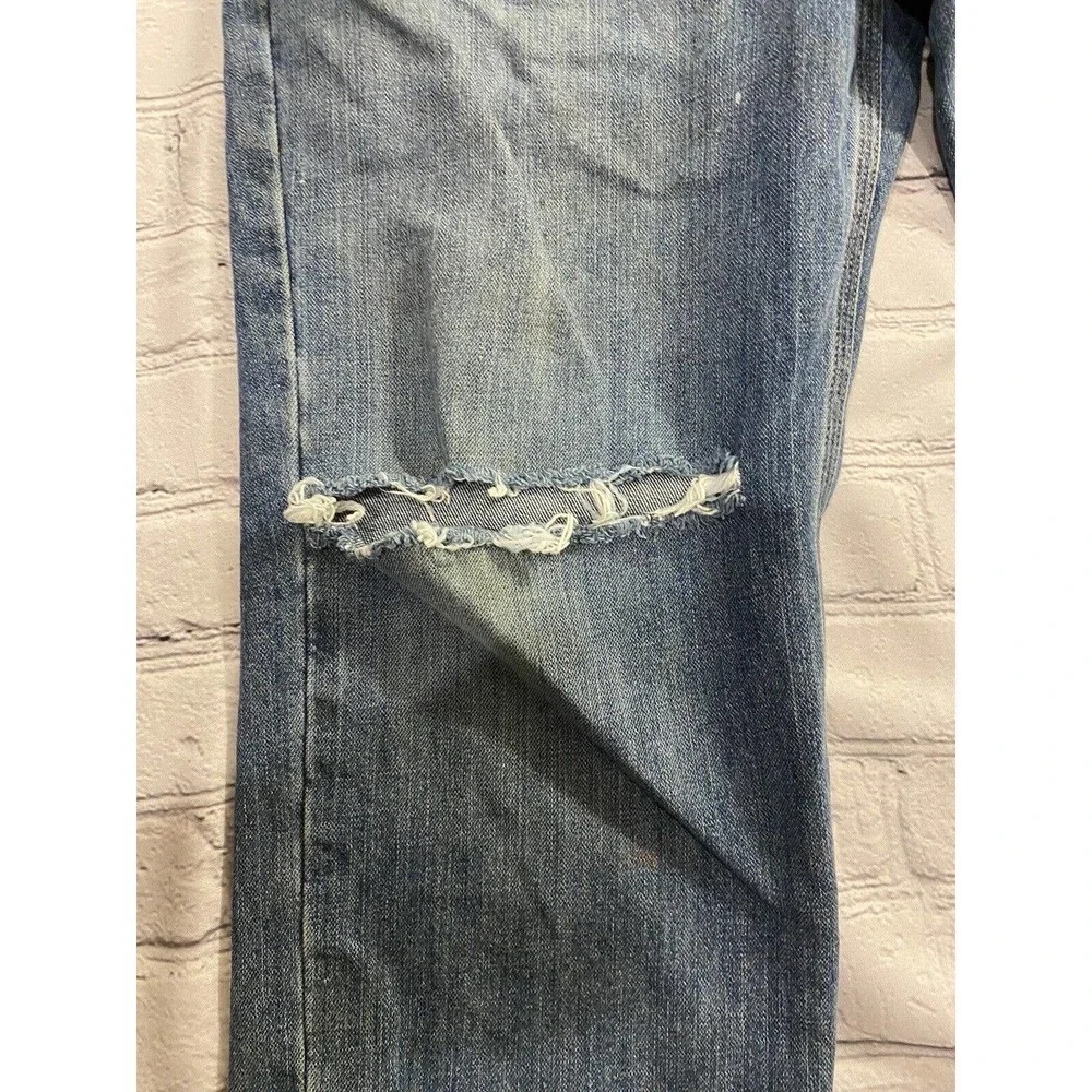 Vintage Mens Carhartt Blue Jeans CLEAN Size 34x29 Distressed Denim Pants Ripped